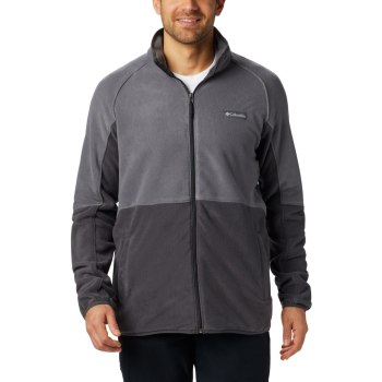 Columbia Muške Jakne - Basin Trail Full Zip Fleece Tall Tamno Sive | MZKE-28604